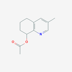 molecular formula C12H15NO2 B8544449 3-Methyl-8-acetoxy-5,6,7,8-tetrahydroquinoline 