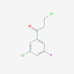 molecular formula C9H7Cl2FO B8544475 3-Chloro-1-(3-chloro-5-fluorophenyl)propan-1-one 