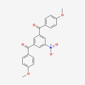 molecular formula C22H17NO6 B8544481 3,5-Bis(4-methoxyphenylcarbonyl)nitrobenzene CAS No. 441775-23-1