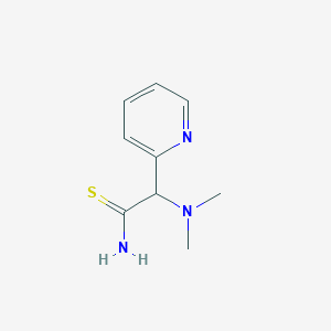 molecular formula C9H13N3S B8544483 2-Dimethylamino-2-(2-pyridyl)thioacetamide 