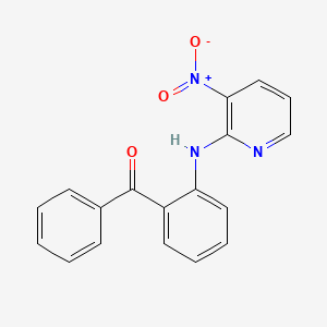 molecular formula C18H13N3O3 B8544498 {2-[(3-Nitropyridin-2-yl)amino]phenyl}(phenyl)methanone CAS No. 89153-91-3