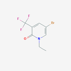 molecular formula C8H7BrF3NO B8544546 5-bromo-1-ethyl-3-(trifluoromethyl)pyridin-2(1H)-one 