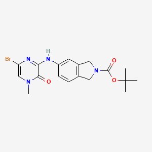 tert-Butyl 5-(6-Bromo-4-methyl-3-oxo-3,4-dihydropyrazin-2-ylamino)isoindoline-2-carboxylate