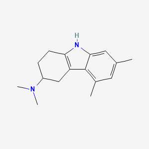 molecular formula C16H22N2 B8544576 N,N,5,7-Tetramethyl-2,3,4,9-tetrahydro-1H-carbazol-3-amine CAS No. 60481-20-1