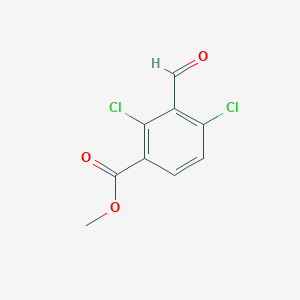 molecular formula C9H6Cl2O3 B8544612 Methyl 2,4-dichloro-3-formylbenzoate 