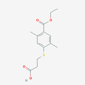 3-{[4-(Ethoxycarbonyl)-2,5-dimethylphenyl]sulfanyl}propanoic acid