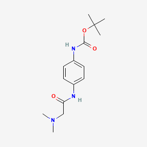 molecular formula C15H23N3O3 B8544696 Tert-butyl 4-(2-(dimethylamino)acetamido)phenylcarbamate 