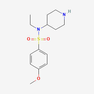 molecular formula C14H22N2O3S B8544705 N-Ethyl-4-methoxy-N-piperidin-4-yl-benzenesulfonamide 