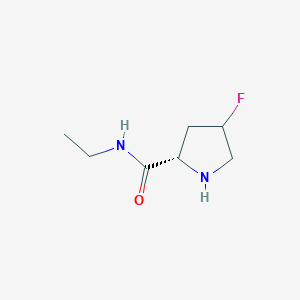 molecular formula C7H13FN2O B8544729 2-Pyrrolidinecarboxamide,N-ethyl-4-fluoro-,(2S)-(9CI) 