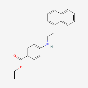 molecular formula C21H21NO2 B8544734 Ethyl 4-{[2-(naphthalen-1-yl)ethyl]amino}benzoate CAS No. 61440-59-3