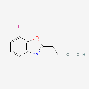molecular formula C11H8FNO B8544740 2-(But-3-ynyl)-7-fluorobenzo[d]oxazole 