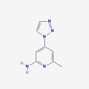 molecular formula C8H9N5 B8544789 6-methyl-4-(1H-1,2,3-triazol-1-yl)pyridin-2-amine 