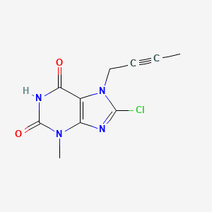 molecular formula C10H9ClN4O2 B8544804 7-(But-2-YN-1-YL)-8-chloro-3-methyl-3,7-dihydro-1H-purine-2,6-dione 