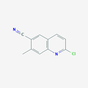 molecular formula C11H7ClN2 B8544897 2-Chloro-7-methylquinoline-6-carbonitrile 