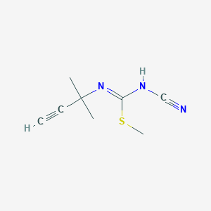 molecular formula C8H11N3S B8544899 N-Cyano-N'-(2-methyl-3-butyn-2-yl)-S-methyl Isothiourea 