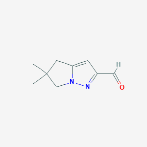 5,5-Dimethyl-5,6-dihydro-4H-pyrrolo[1,2-b]pyrazole-2-carbaldehyde