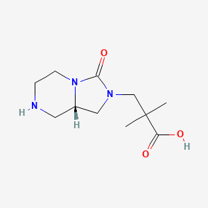 molecular formula C11H19N3O3 B8544979 (S)-2,2-Dimethyl-3-(3-oxohexahydroimidazo[1,5-a]pyrazin-2(3H)-yl)propanoic acid 