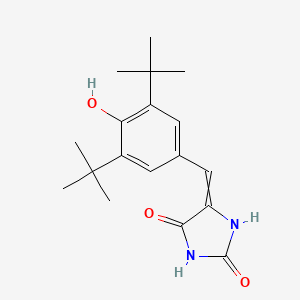 molecular formula C18H24N2O3 B8544992 5-[[3,5-Bis(1,1-dimethylethyl)-4-hydroxyphenyl]methylene]2,4-imidazolidinedione 