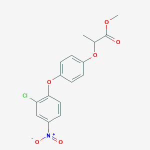 molecular formula C16H14ClNO6 B8545010 Methyl 2-[4-(2-chloro-4-nitrophenoxy)phenoxy]propanoate CAS No. 63651-43-4
