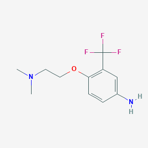 molecular formula C11H15F3N2O B8545014 4-(2-(Dimethylamino)ethoxy)-3-(trifluoromethyl)phenylamine CAS No. 863676-00-0