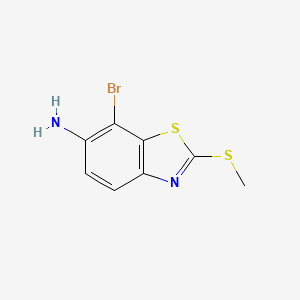 molecular formula C8H7BrN2S2 B8545023 7-Bromo-2-(methylthio)-1,3-benzothiazol-6-amine 