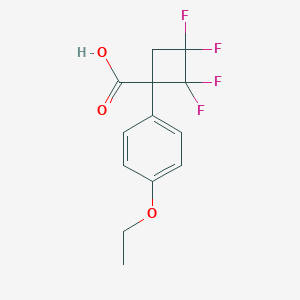 molecular formula C13H12F4O3 B8545069 1-(4-Ethoxyphenyl)-2,2,3,3-tetrafluorocyclobutane-1-carboxylic acid CAS No. 72370-87-7