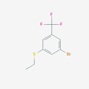 molecular formula C9H8BrF3S B8545070 (3-Bromo-5-(trifluoromethyl)phenyl)(ethyl)sulfane 