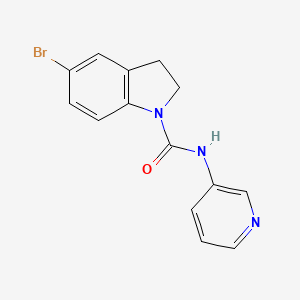 molecular formula C14H12BrN3O B8545103 5-bromo-N-(3-pyridinyl)-2,3-dihydroindole-1-carboxamide CAS No. 162100-20-1
