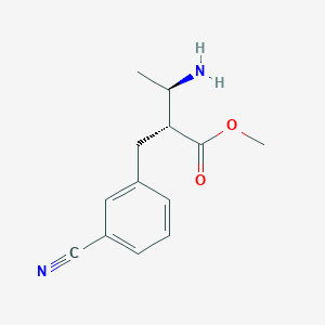 molecular formula C13H16N2O2 B8545110 2(r)-(3-Cyano-benzyl)-3(r)-amino-butyric acid methyl ester 