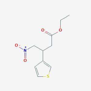 Ethyl 4-nitro-3-(thiophen-3-yl)butanoate