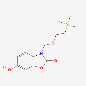 molecular formula C13H19NO4Si B8545167 6-hydroxy-3-((2-(trimethylsilyl)ethoxy)methyl)benzo[d]oxazol-2(3H)-one 