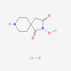molecular formula C9H15ClN2O3 B8545194 2-Methoxy-2,8-diazaspiro(4,5)decane-1,3-dione hydrochloride CAS No. 117281-08-0