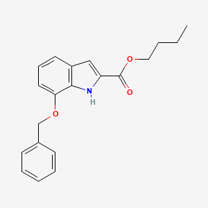 molecular formula C20H21NO3 B8545213 Butyl 7-(benzyloxy)-1H-indole-2-carboxylate CAS No. 84639-35-0