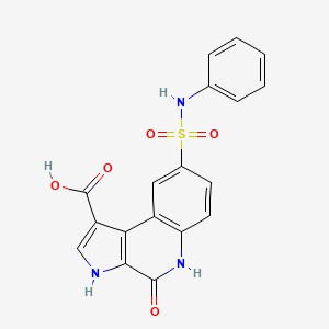 4-oxo-8-phenylsulfamoyl-4,5-dihydro-3H-pyrrolo[2,3-c]quinoline-1-carboxylic acid