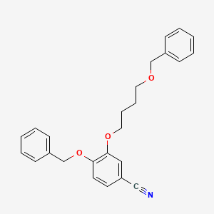 molecular formula C25H25NO3 B8545264 4-(Benzyloxy)-3-[4-(benzyloxy)butoxy]benzonitrile CAS No. 858673-95-7