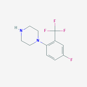 molecular formula C11H12F4N2 B8545278 1-(4-Fluoro-2-(trifluoromethyl)phenyl)piperazine 