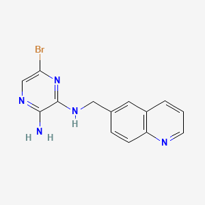 6-bromo-N2-(quinolin-6-ylmethyl)pyrazine-2,3-diamine