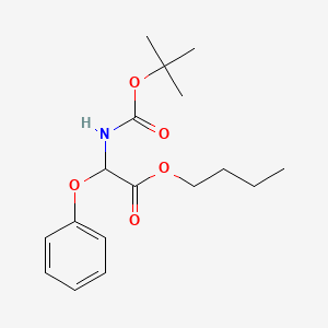 molecular formula C17H25NO5 B8545311 Butyl [(tert-butoxycarbonyl)amino](phenoxy)acetate CAS No. 56613-50-4