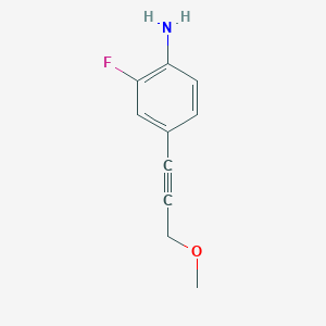 molecular formula C10H10FNO B8545337 2-Fluoro-4-(3-methoxy-1-propynyl)aniline 