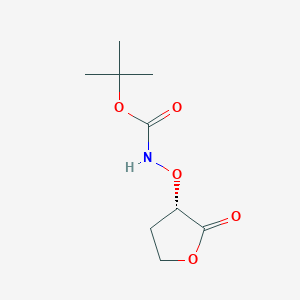 molecular formula C9H15NO5 B8545355 (S)-tert-Butyl (2-oxotetrahydrofuran-3-yl)oxycarbamate 
