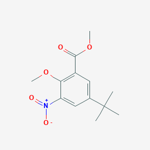 molecular formula C13H17NO5 B8545455 Methyl 5-tert-butyl-2-methoxy-3-nitro-benzoate 
