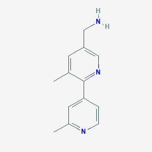 molecular formula C13H15N3 B8545463 (2',3-Dimethyl-[2,4'-bipyridin]-5-yl)methanamine 