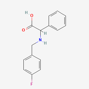 molecular formula C15H14FNO2 B8545467 2-[(4-Fluorophenyl)methylamino]-2-phenylacetic acid 