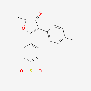 molecular formula C20H20O4S B8545475 2,2-dimethyl-4-(4-methylphenyl)-5-{4-(methylsulfonyl)phenyl}-3(2H)-furanone 