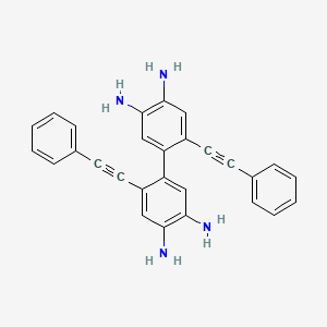 molecular formula C28H22N4 B8545482 6,6'-Bis(phenylethynyl)[1,1'-biphenyl]-3,3',4,4'-tetramine CAS No. 54349-30-3