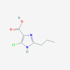 molecular formula C7H9ClN2O2 B8545504 4-chloro-2-propyl-1H-imidazole-5-carboxylic acid 