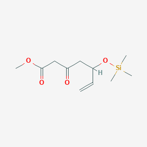 molecular formula C11H20O4Si B8545517 3-Oxo-5-trimethylsilyloxy-6-heptenoic acid methyl ester CAS No. 62344-18-7