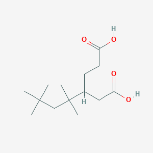 molecular formula C14H26O4 B8545527 3-(2,4,4-Trimethylpentan-2-yl)hexanedioic acid CAS No. 85090-57-9