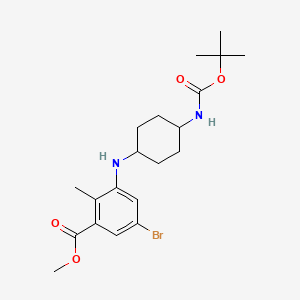 Methyl 5-bromo-3-((4-((tert-butoxycarbonyl)amino)cyclohexyl)amino)-2-methylbenzoate