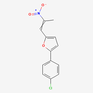 molecular formula C13H10ClNO3 B8545586 2-(4-Chlorophenyl)-5-(2-nitro-1-propenyl)furan 